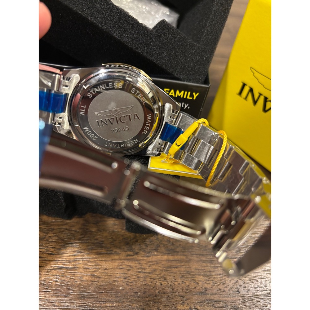 Invicta Pro Diver 29949 Men Blue Dial Two Tone Gold Steel Quartz 43mm Watch NEW - Picture 3 of 4